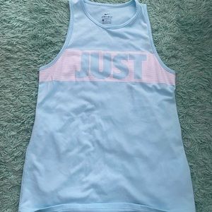 NIKE dri-fit baby blue tank top